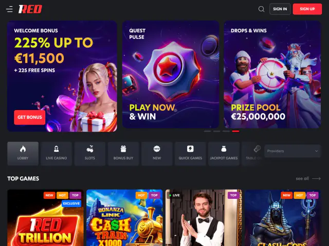 1Red homepage