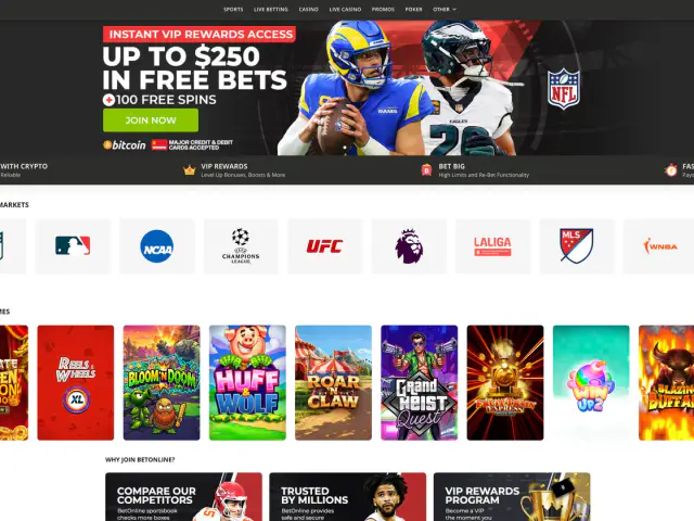 BetOnline homepage