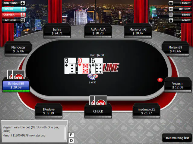 BetOnline Poker homepage