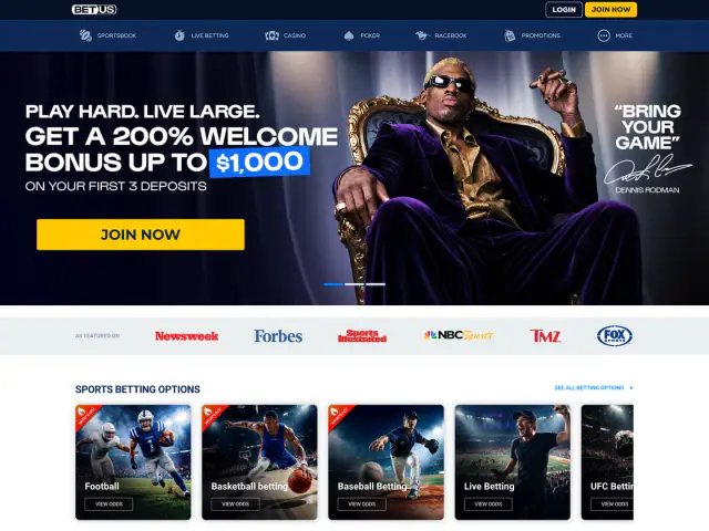 BetUS homepage