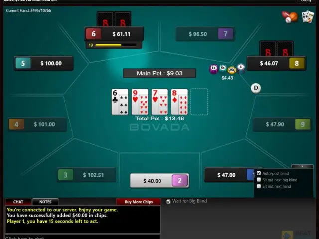 Bovada Poker homepage